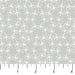 White floral pattern on gray fabric with a ruler at the bottom