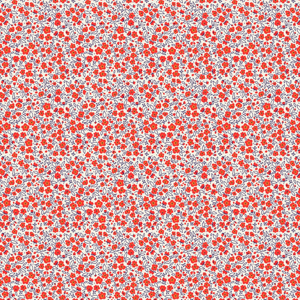 Pocket Posies - Floral Dapple in Red — Fabric Spark