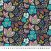 Colorful floral pattern on a dark blue background