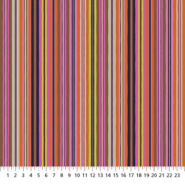Multicolored striped pattern on a white background