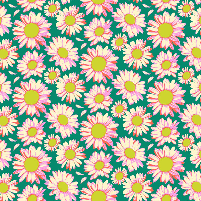 Daisy Crush by Heather Bailey - Sunshine Daisies in Emerald