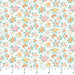 Floral pattern fabric with small flowers on a white background