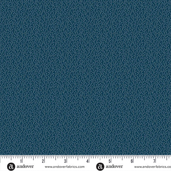 Secret Stash Favorites, Blue Willow by Laundry Basket Quilts - Wintergreen in Midnight