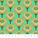 Anna Maria Textiles - Iconic - Strawflower in Aqua