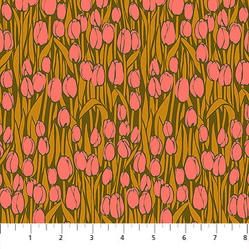 Anna Maria Textiles - Clean Cut - Audience in Toffee