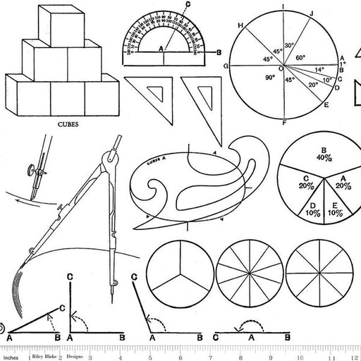 Old School by J. Wecker Frisch - Math Graphs in White