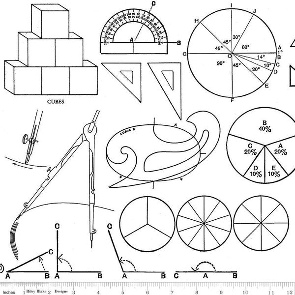 Old School by J. Wecker Frisch - Math Graphs in White