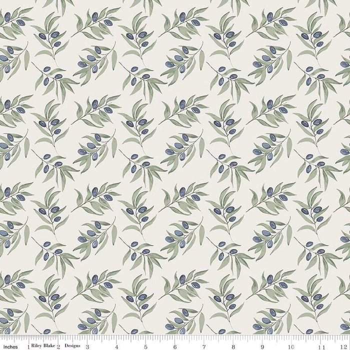 Riley Blake - Olive Grove by Amber Elliot - Olive Branches in Ivory