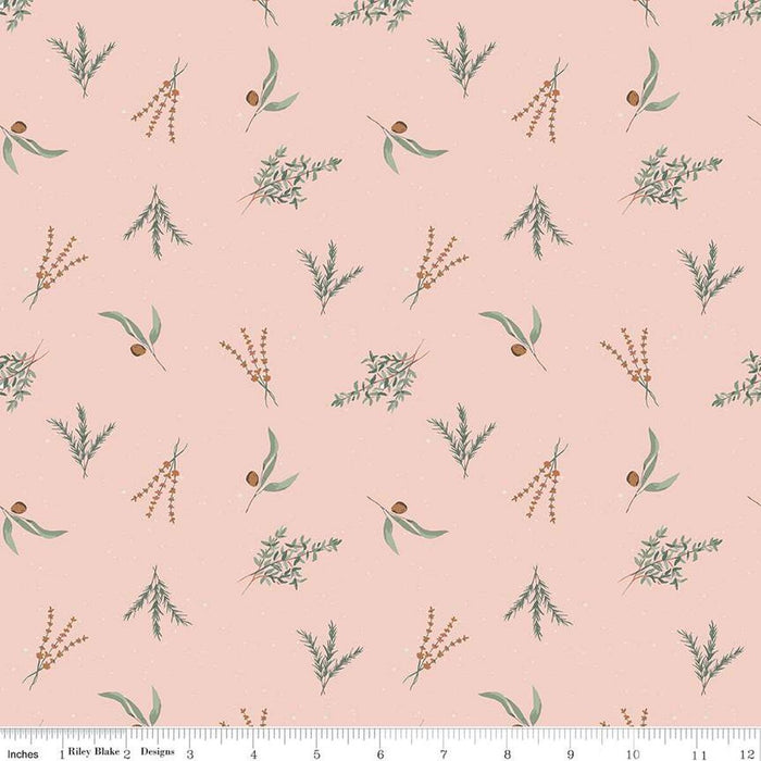 Riley Blake - Olive Grove by Amber Elliot - Herbs in Pink