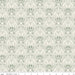 Patterned fabric with a grid of geometric shapes on a neutral background