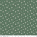 Green fabric with small white floral pattern