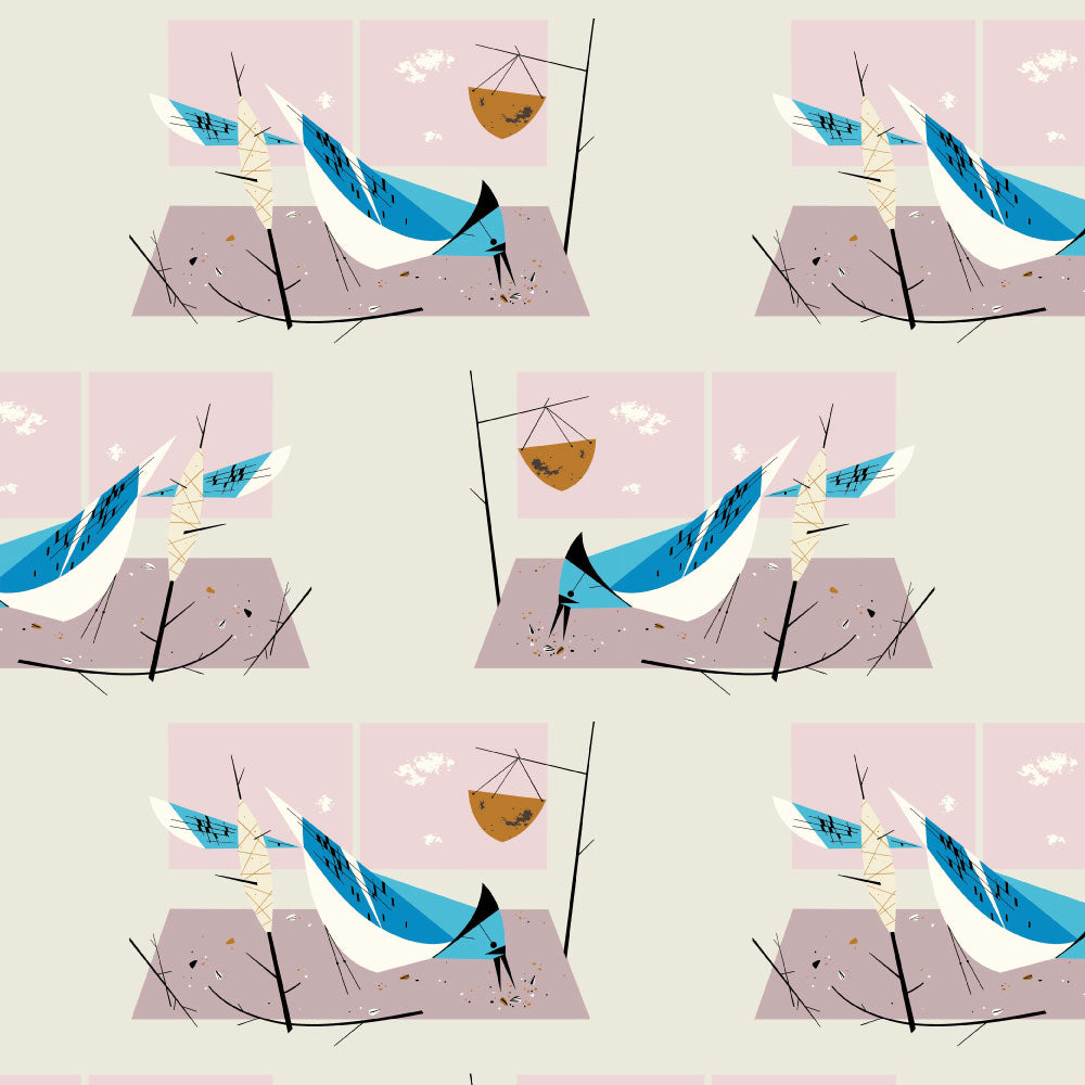 Charley Harper Discovery Place - Blue Jay — Fabric Spark