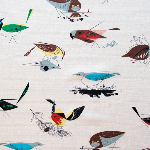 Charley Harper Organic Cotton Barkcloth - Western Birds