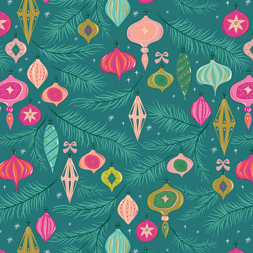 Christmas in Color by Art Gallery Fabrics - Jingle All The Way in Spruce