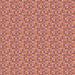 Pattern of small multicolored dots on a pink background