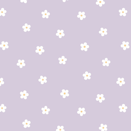 Cosmo Cotton Sheeting - Daisy in Pale Lilac
