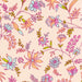 Colorful floral pattern on a light pink background