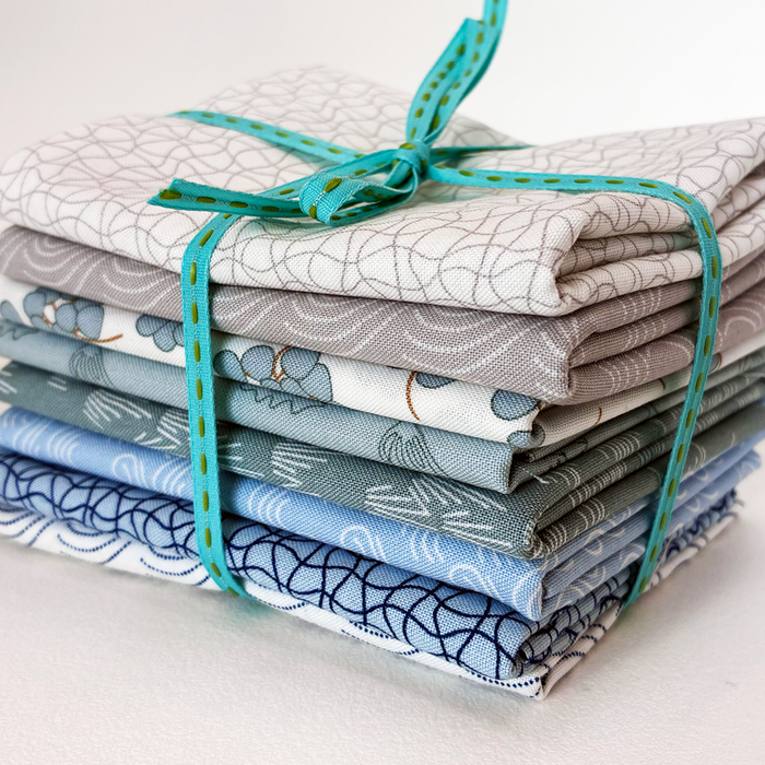 Designer Bundle - Karen Lewis COASTAL WALK - Seaglass Colourway 8 x FQ