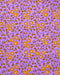 Floral pattern with orange flowers on a purple background