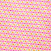 Patterned paper with pink, orange, and blue shapes on a pink background