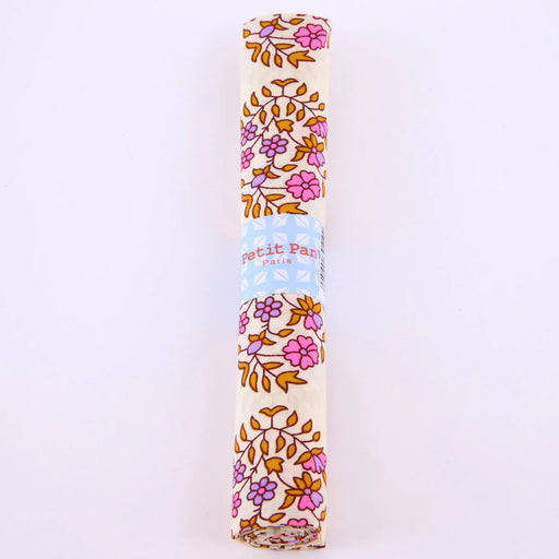 fabric with floral design on a white background