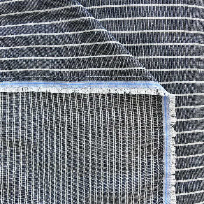 Double Faced Cotton Woven Stripes in Black