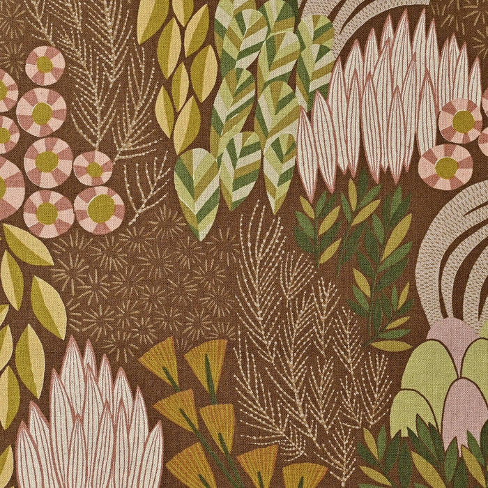 Bloom by Bookhou, Cotton/Linen Lightweight Canvas - Garden in Brown