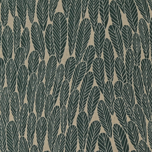 Bloom by Bookhou, Cotton/Linen Lightweight Canvas - Leaf in Green on Natural