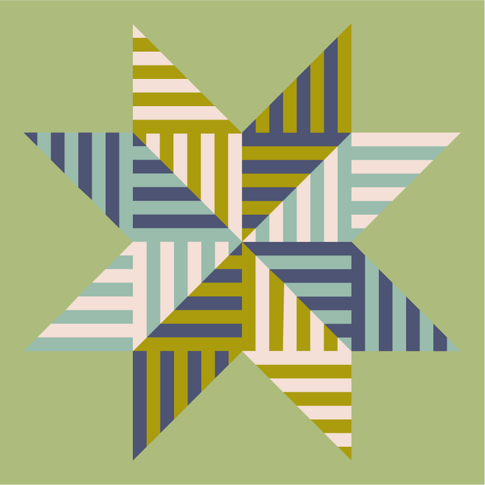 Striped Big Star Quilt Kit - Choose Your Colourway