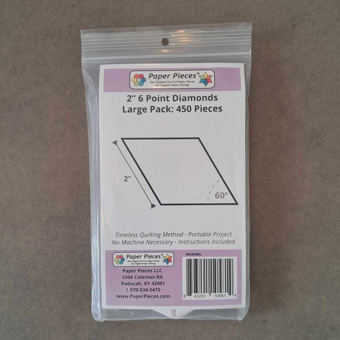 English Paper Piecing Shapes - 2" Diamonds - Large Pack: 450 Pieces