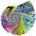 roll of 2.5" strips of Floral Reef fabrics by Tula Pink