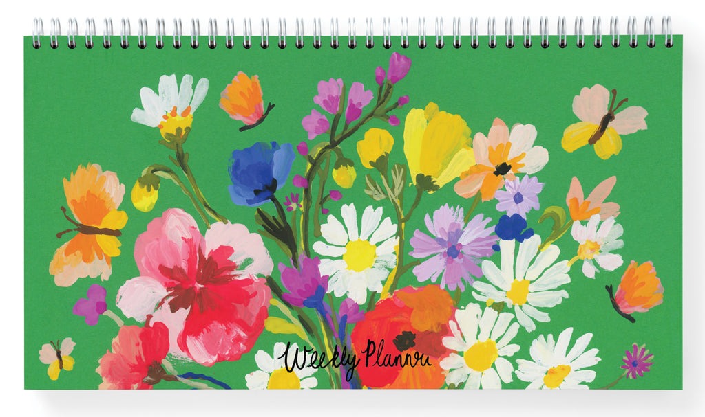 Ecojot - Carolyn Gavin Planner -Bouquet on Green