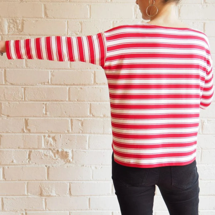 Learn To Sew a Capsule Wardrobe - Boat Neck knit tee