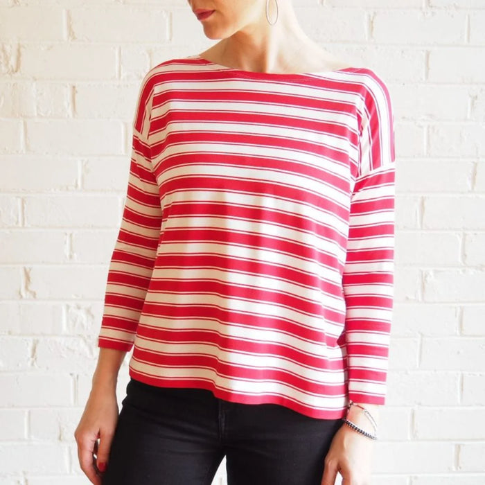 Learn To Sew a Capsule Wardrobe - Boat Neck knit tee