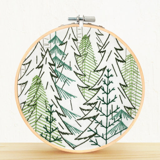 Embroidery and Sage Embroidery Kit - Into The Woods