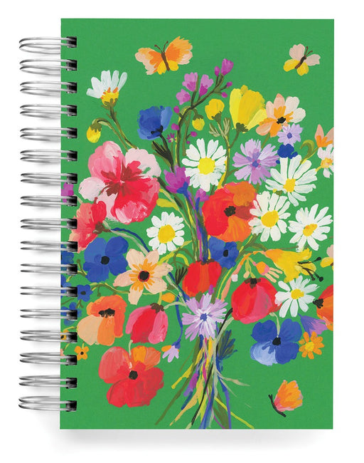 Ecojot - Carolyn Gavin Jumbo Notebook - Bouquet on Green