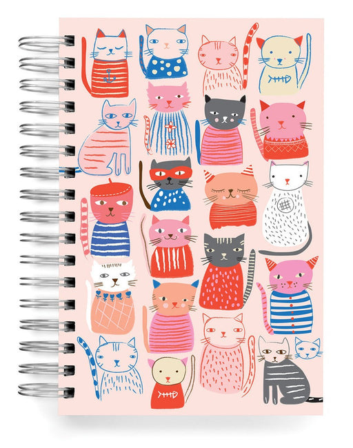Ecojot - Carolyn Gavin Jumbo Notebook - Cats Pink