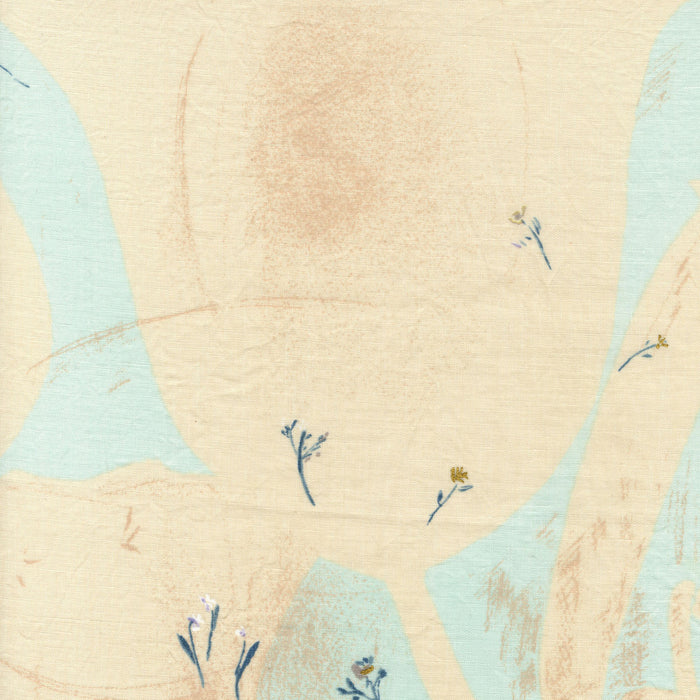 2026 Nani Iro - Sanga Organic Cotton Double Gauze in Saxophone (white laquer/gold)