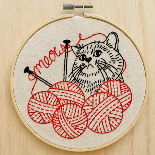 Hook Line & Tinker Embroidery Kit - Knittin Kitten