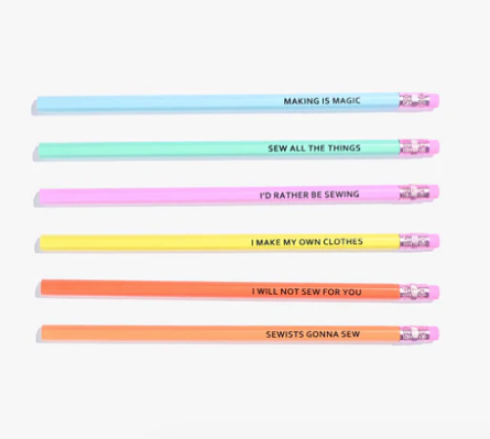 Kylie and the Machine  - Sewing Themed Pencil Set - Pack of 6