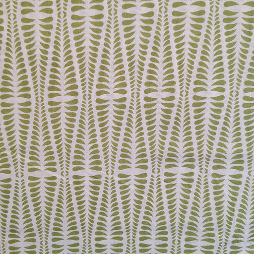 Indian Cotton 2026 - "Modern" Screen Printed Cotton Cambric - Stem Graphic in Avocado
