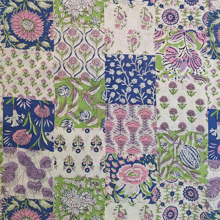 Indian Cotton 2026 - "Modern" Screen Printed Cotton Cambric -"Cheater Print" of various block print patterns
