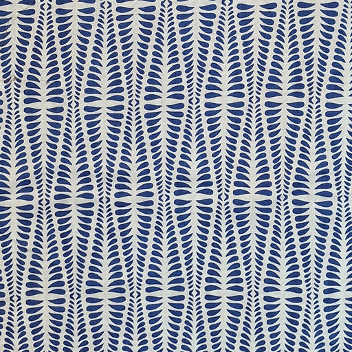 Indian Cotton 2026 - "Modern" Screen Printed Cotton Cambric - Stem Graphic in Navy