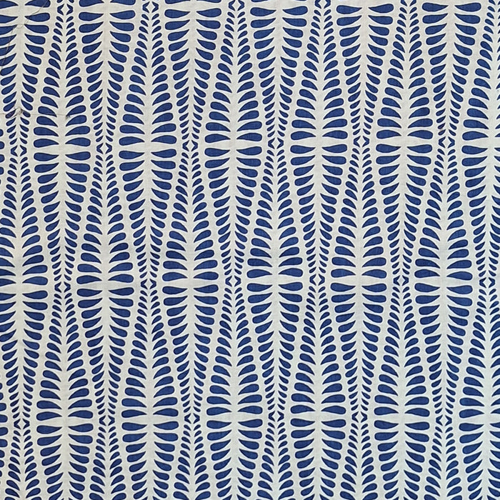 Indian Cotton 2026 - "Modern" Screen Printed Cotton Cambric - Stem Graphic in Navy