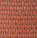 Indian Cotton 2026 - "Modern" Screen Printed Cotton Cambric - Traditional Mogul Motif on Rust 
