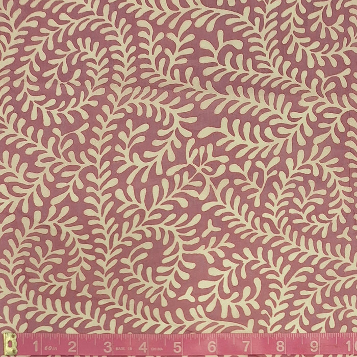 Indian Cotton 2025 - Jaipur Screen Printed Organic Cotton Lawn - White Vine on Lilac