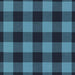 teal blue and black 1" check yard dyed woven cotton fabric

