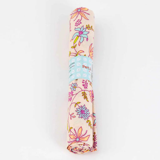 Floral-patterned product on a white background
