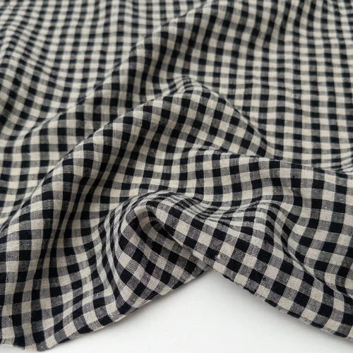 Black & White Story - Prado Check Linen in Black