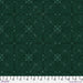 Dark green fabric with circular pattern and measurement scale at the bottom